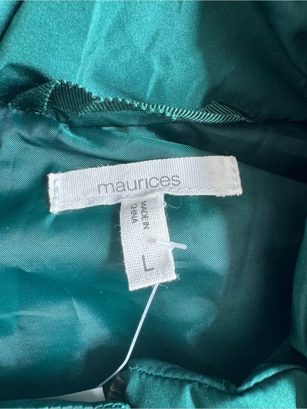 Maurices Quilted Sleeveless Vest in Green Women’s Size Large - Picture 3 of 6